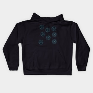 SnowFlakes in Blue Christmas Lights Kids Hoodie